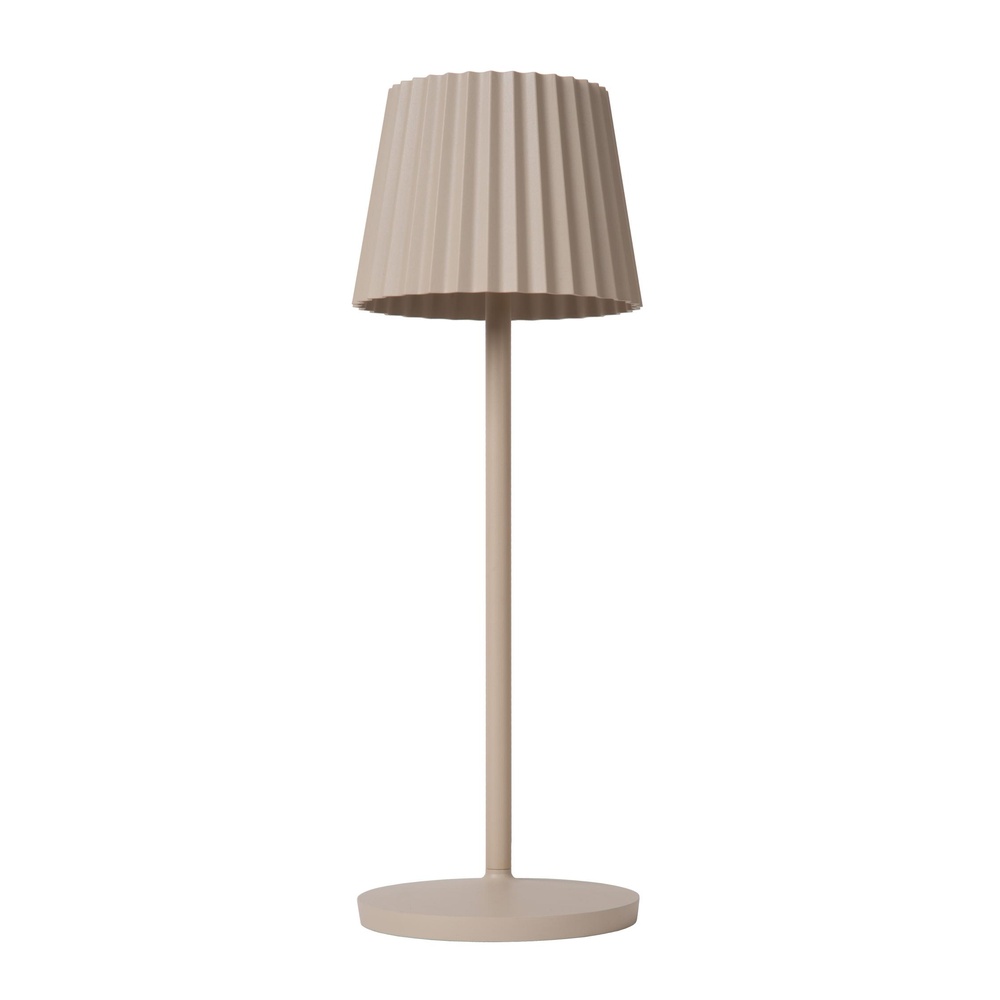 Lucide Oplaadbare tafellampJustine zand bruin met oplaadstation - 27889/02/38